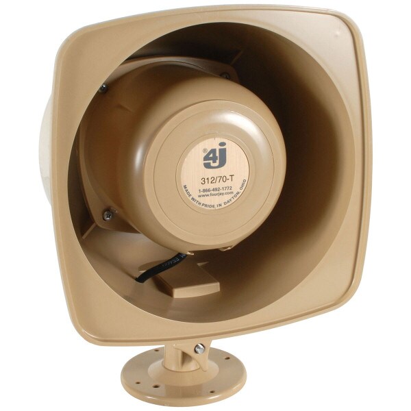Main product image for Fourjay 312/70-T 70V Reflex Horn Paging Speaker 300-074